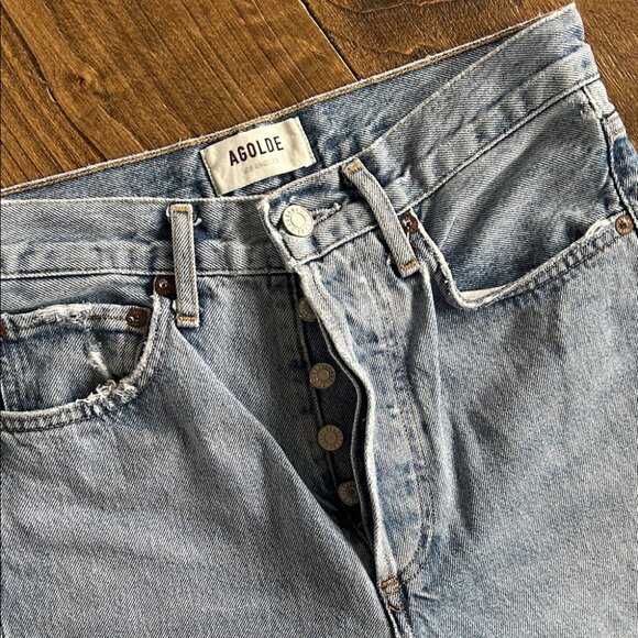 Agolde Light Blue Distressed Women’s Jeans - Picture 2 of 4